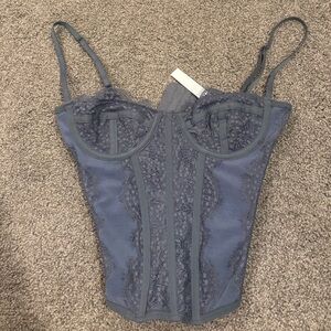 Urban Outfitters Gray Lace Bustier